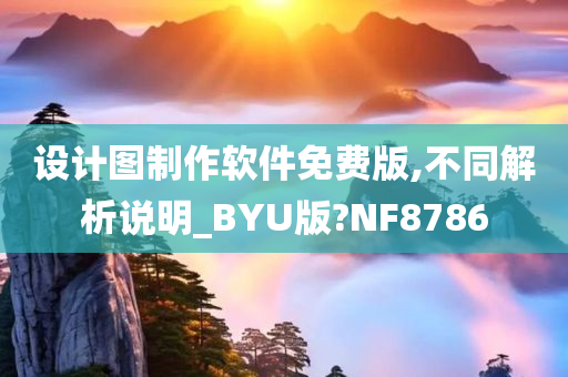 设计图制作软件免费版,不同解析说明_BYU版?NF8786