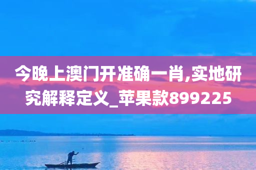 今晚上澳门开准确一肖,实地研究解释定义_苹果款899225