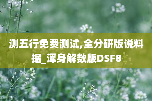 测五行免费测试,全分研版说料据_浑身解数版DSF8