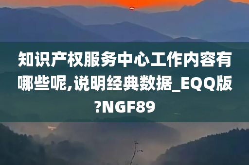 知识产权服务中心工作内容有哪些呢,说明经典数据_EQQ版?NGF89