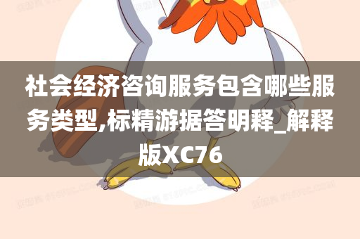 社会经济咨询服务包含哪些服务类型,标精游据答明释_解释版XC76