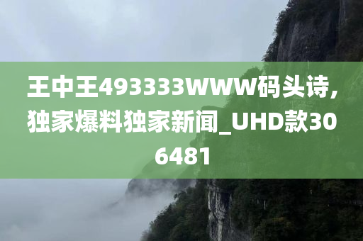 王中王493333WWW码头诗,独家爆料独家新闻_UHD款306481